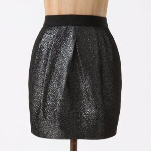 New Leifsdottir Cobblestone Jacquard Mini Skirt Size 10 $258 Textured Shimmer